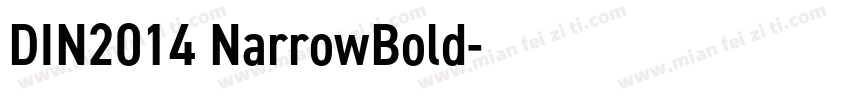 DIN2014 NarrowBold字体转换